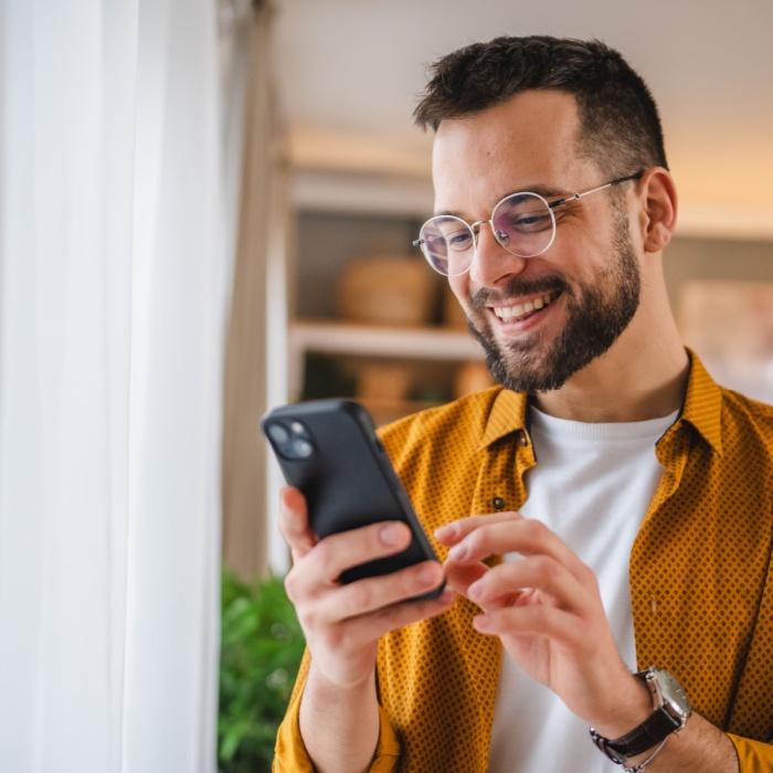 man on phone