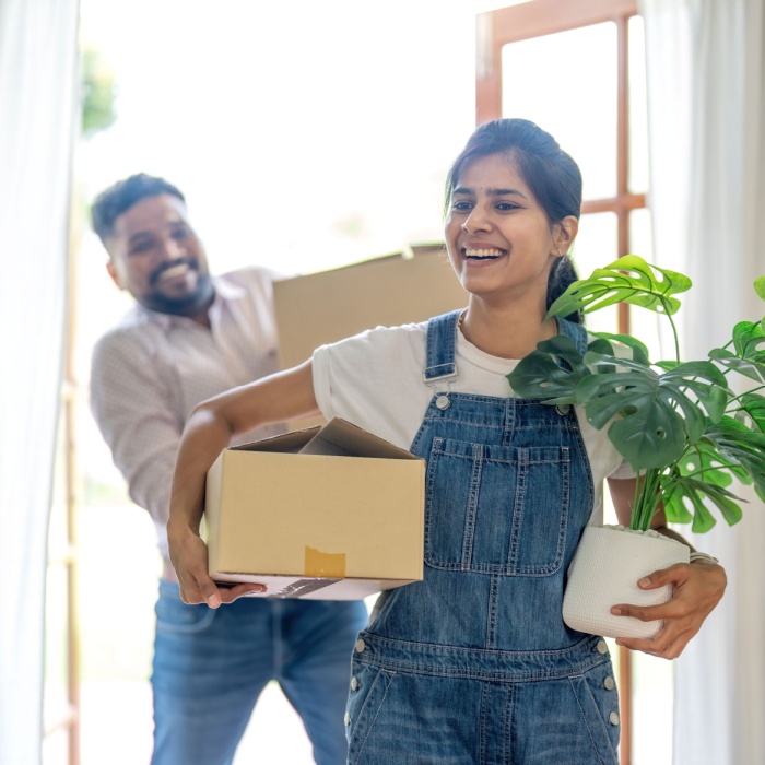 couple moving house