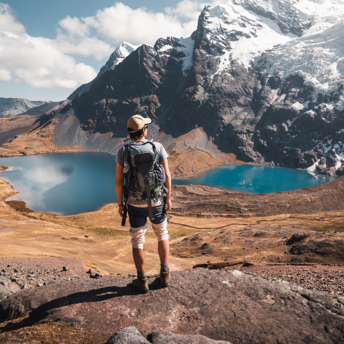 Man on hike
