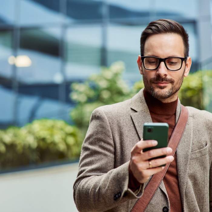 man on phone