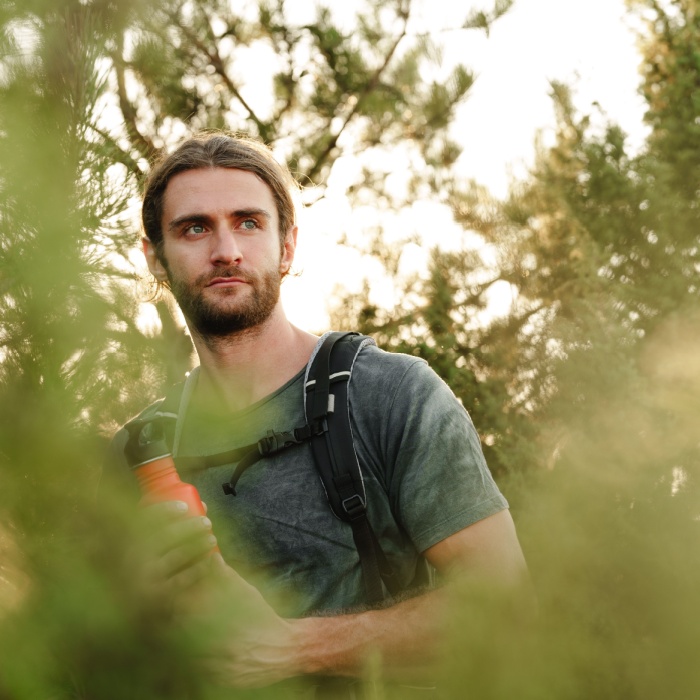 man in forest