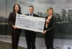 Pax and Zurich presenting a cheque to the Marie Keating Foundation