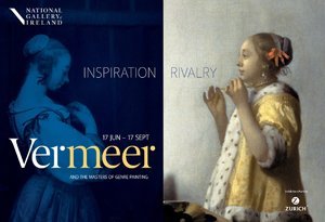 Painting by Gerard ter Borch, Young Woman at her Toilet with a Maid