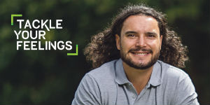 Rugby player and Tackle your Feelings Ambassador James Lowe