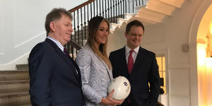 Anthony Brennan CEO Zurich Ireland and Munster Rugby Player and campaign ambassador Eimear Considine 
