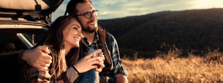 couple on road trip