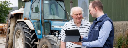 Famer John Newman with Zurichs Head of Agri Business Jason Byrne