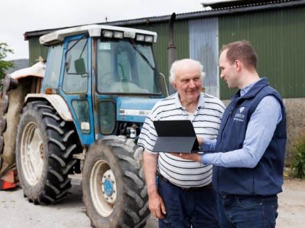 Famer John Newman with Zurichs Head of Agri Business Jason Byrne