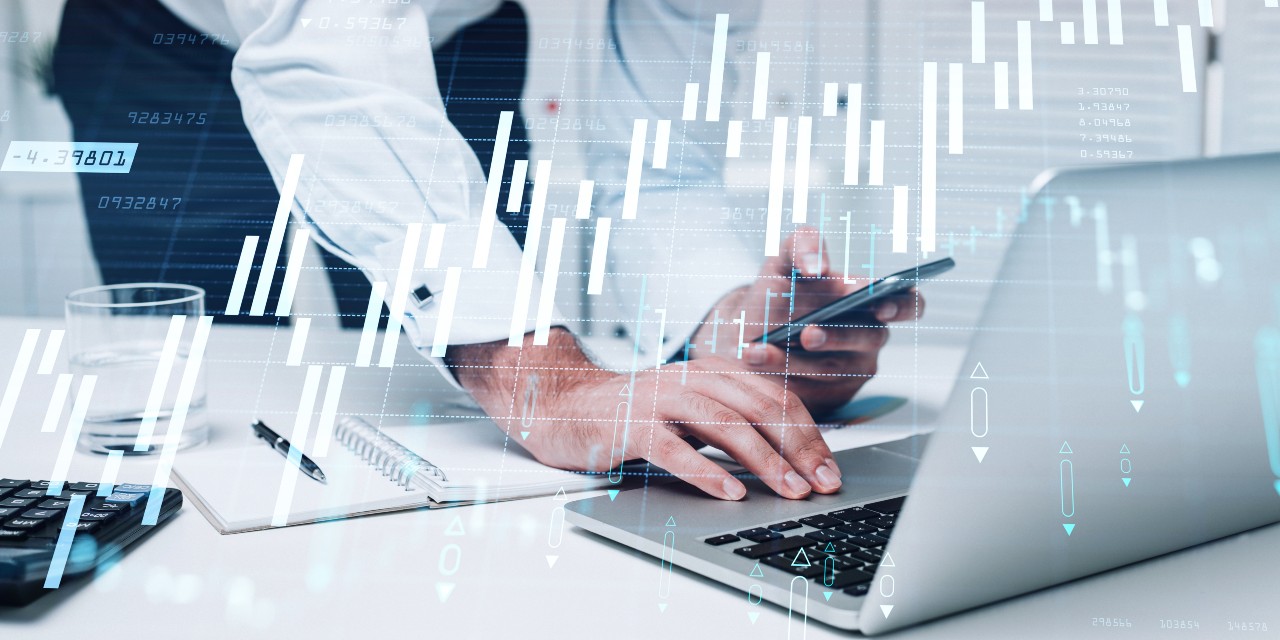 fund manager on laptop