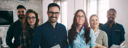 happy office workers