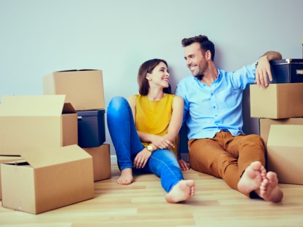 couple moving house