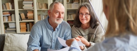 older couple getting financial advice