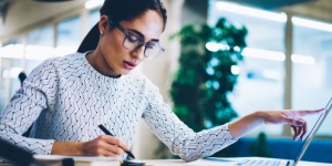 young asian woman on laptop