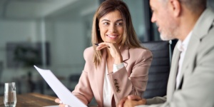 male and female executives