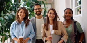 group of young professionals