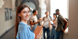 college students on campus