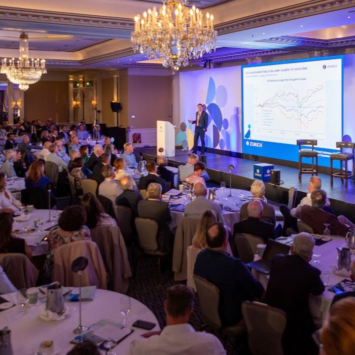 Zurich Conference with tables of brokers