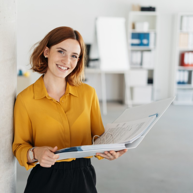 smiling young office worker