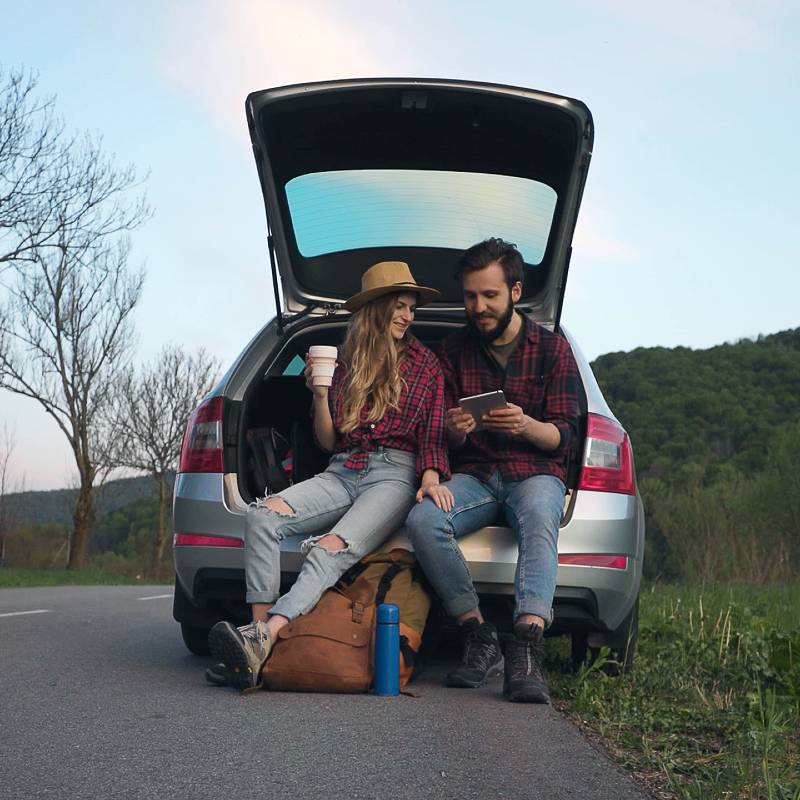 couple in a car