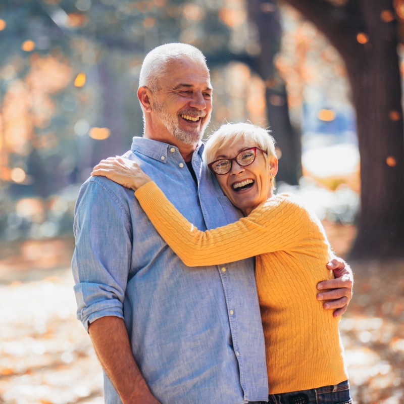 older couple in park